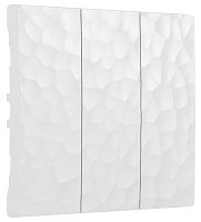 Лицевая панель Werkel Hammer для 3-кл. выключателя белый картинка